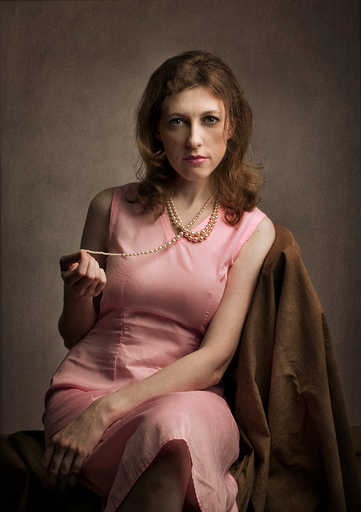 Portrait in a pink Dress